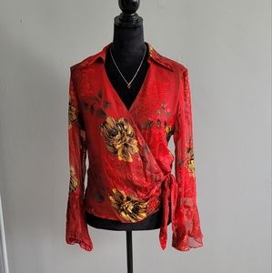 Carole Little Womens Silk Blouse